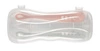 BEABA Zestaw 2 łyżeczek silikonowych w podróżnym etui 4 m+ Old Pink