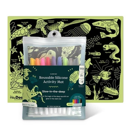 HeyDoodle Mata Silikonowa Świecąca w Ciemności do Kolorowania A3