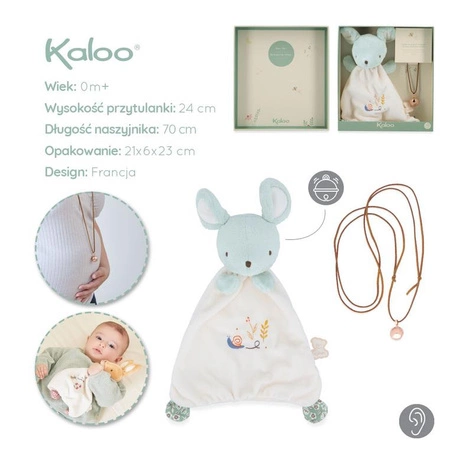 Kaloo Zestaw prezentowy 2 w 1 (komforter + naszyjnik dzwoneczek ciążowy Bola) Petites Chansons