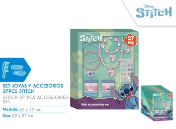 Zestaw akcesoriów do włosów Stitch 27 elementów ST00104