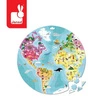 Puzzle w walizce dwustronne okrągłe Błękitna planeta 208 elementów 7+, Janod