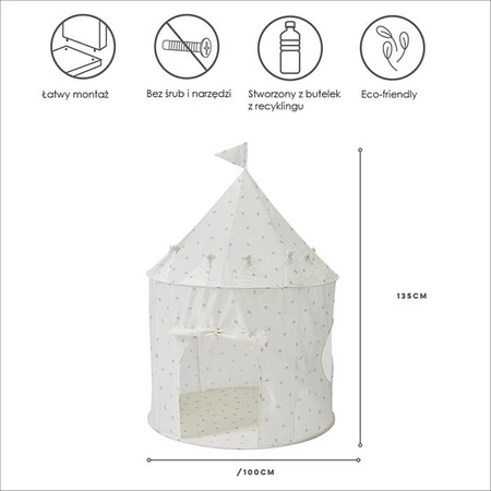 3 Sprouts Namiot dla Dzieci Recycled Blueberry Ivory
