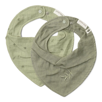 Little Dutch Apaszko-bandanka muślinowa - zestaw 2 szt. Blueberry Leaves & Sage