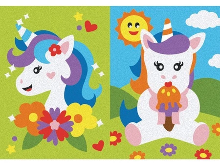 Album do kolorowania piaskiem Jednorożce 5l+ SABBIARELLI