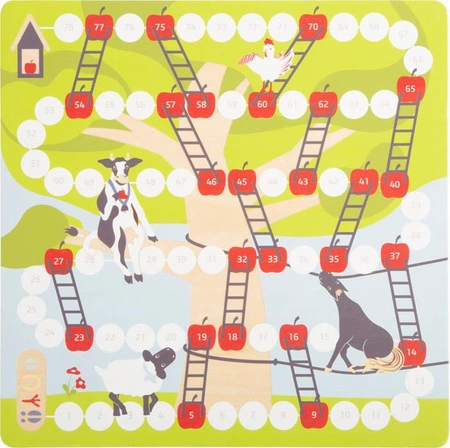 Kolekcja 4 gier planszowych 4 Friends 12228-Small Foot, drewniane gry planszowe