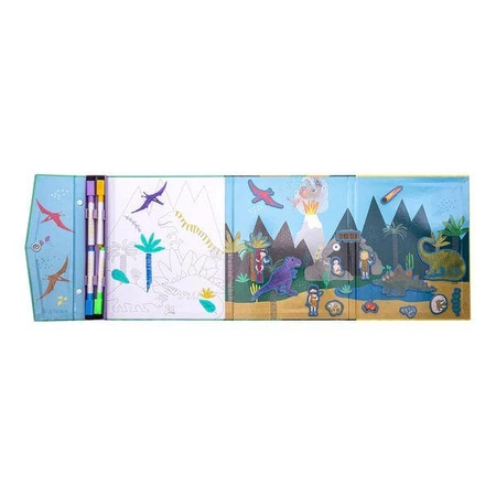 Dinozaury Wielofunkcyjna Plansza Magnetyczna 4 w 1