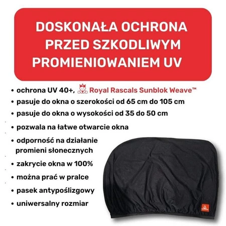 Roleta przeciwsłoneczna do samochodu, zestaw 2 szt., czarny, Royal Rascals