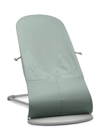 BABYBJORN - leżaczek BALANCE SOFT COTTON/JERSEY - Jasnoszałwiowy/Szary