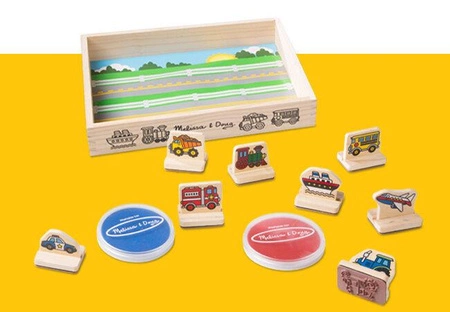 Stempelki Mój pierwszy drewniany zestaw pieczątek Pojazdy Melissa and Doug 12391-MD