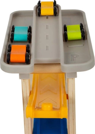 Duży tor wyścigowy z parkingiem XL 11963- Small foot, zjeżdżalnia dla dzieci