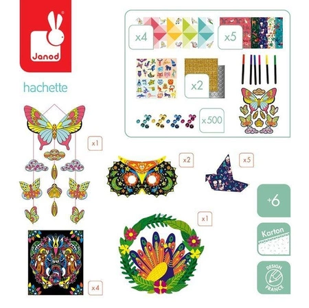 Multizestaw kreatywny 17 dekoracji Zwierzęta 6+, Janod