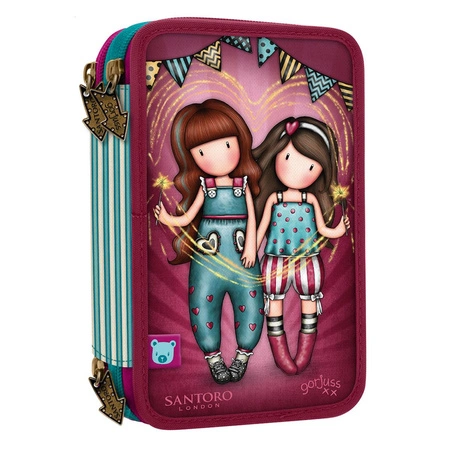 Potrójny Piórnik z Wyposażeniem - Gorjuss - Fairground - Fireworks