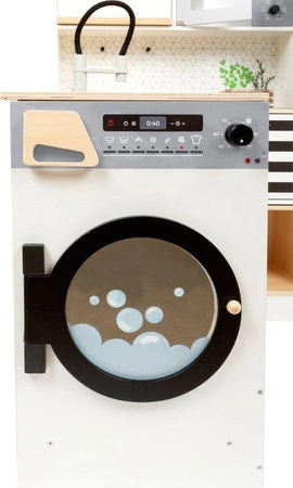 Drewniana kuchnia dla dzieci z pralką Moduły XL 11464-Small Foot, zabawki kuchenne