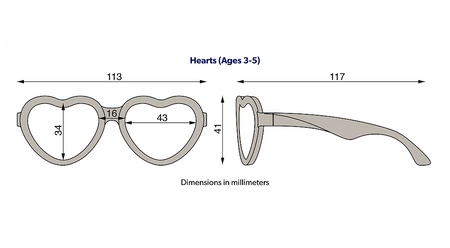 Okulary Babiators Heart FROSTED PINK - 3-5 Lat