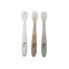 Miękkie 3 łyżeczki silikonowe White-Grey-Terracott
