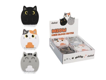 Display 24 szt. Notesiki na notatki z kotkami 80k