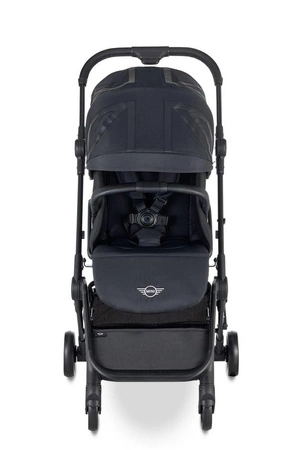 MINI by Easywalker Buggy TURN Kompaktowy wózek spacerowy z obrotowym siedziskiem 360° Oxford Black (z osłoną przeciwdeszczową w zestawie)