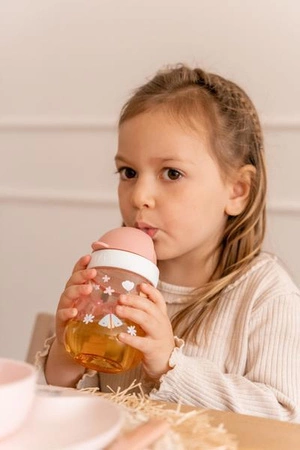 Little Dutch Kubek ze słomką Mio Flowers & Butterflies 300 ml 108014065243