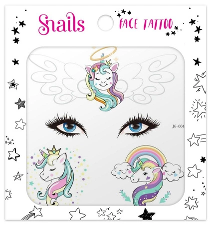 Naklejki na twarz Face Tattoo Snails - Unicorn Star