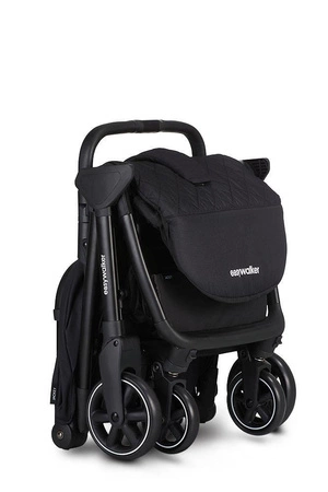 Easywalker Jackey Kompaktowy, samoskładający się wózek spacerowy z torbą transportową Shadow Black