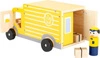 Samochód drewniany Żółta ciężarówka pocztowa Auto kuriera 11458-Small Foot Design, samochodziki dla dzieci