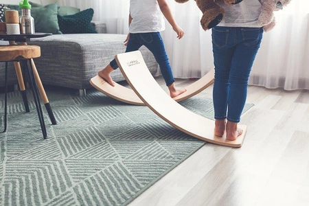 Deska do balansowania Original Transparent z filcem, Forest Green, Wobbel