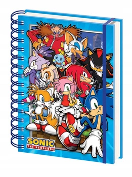 Sonic the Hedgehog kołonotatnik A5 (z gumką) - Zielone wzgórze