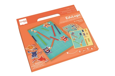 Scratch, magnetyczna układanka - 20 kart zadań Stworki