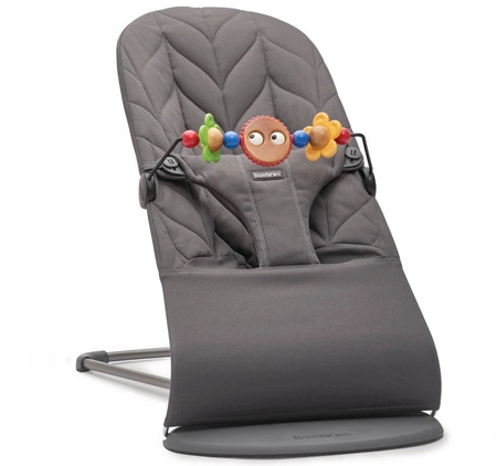 BABYBJORN - leżaczek BLISS Woven - Antracytowy + zabawka do leżaczka Googly Eyes