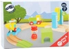 Kolejka drewniana zestaw Kolorowa Trasa Junior i helikopter 11493-Small Foot, kolejki dla dzieci