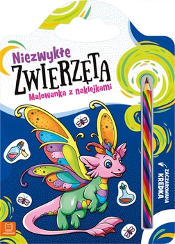 Niezwykłe zwierzęta. Malowanka z naklejkami. Zaczarowana kredka