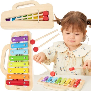 VIGA Cymbalki Drewniany Ksylofon – Odkryj Muzyczny Talent Swojego Malucha!