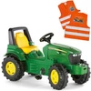 ROLLY TOYS John Deere Traktor na Pedały + Kamizelka Odblaskowa dla Dzieci Gratis