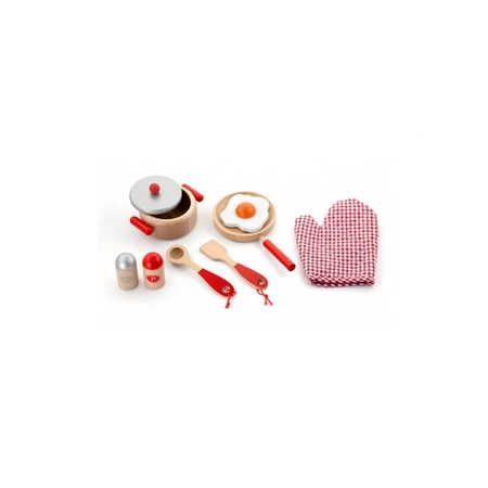 Zestaw śniadaniowy do kuchni Drewniany od Viga Toys