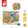 Puzzle w walizce Plac budowy 36 elementów 4+ Made in France, Janod