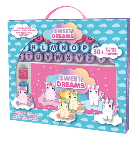 Zestaw stempli alfabet Sweet Dreams  Jednorożec KL11223