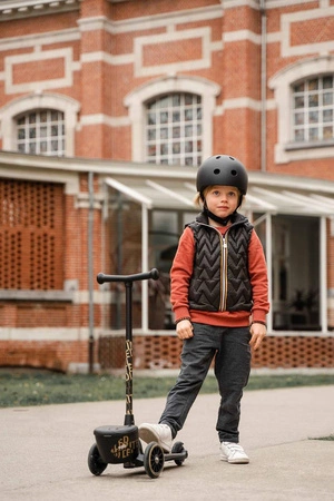 SCOOTANDRIDE Highwaykick 2 Lifestyle Hulajnoga trójkołowa balansowa z zamykanym schowkiem 2+ Black & Gold EDYCJA LIMITOWANA