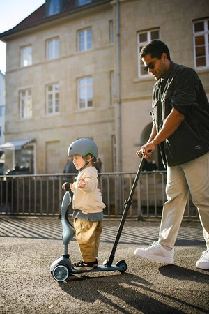 SCOOTANDRIDE Highwaykick 1 Push and Go 2w1 Jeździk i hulajnoga z rączką do prowadzenia 1-5 lat Steel
