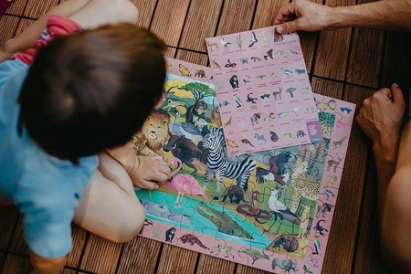 Mudpuppy Puzzle obserwacyjne Afrykańskie safari 64 elementy 4+