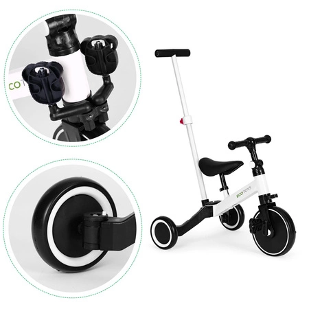 Rower trójkołowy biegowy 2w1 rączka do prowadzenia