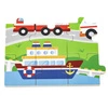 VIGA Drewniane Puzzle Pojazdy w mieście 24 Elementy