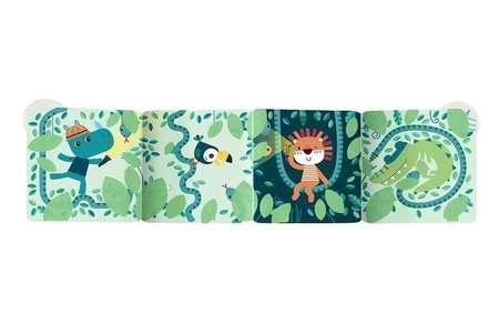 LILLIPUTIENS Magiczna rozkładana książeczka-harmonijka do kąpieli Safari Dżungla 12 m+