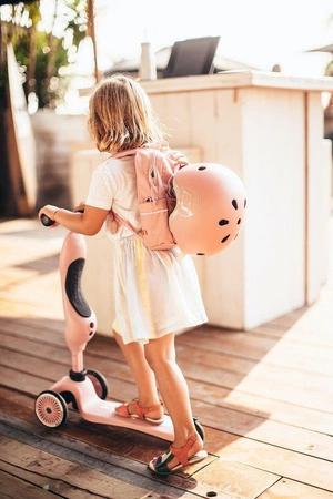 Zestaw SCOOTANDRIDE Highwaykick 1 2w1 Jeździk i hulajnoga 1-5 lat Rose + Kask XXS Rose
