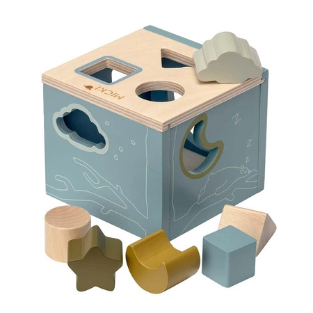 Sorter drewniany Micki niebieski