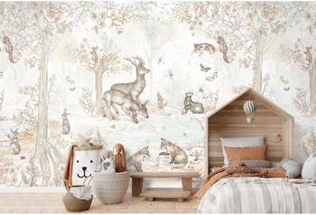 LEŚNA POLANA - Tapeta Ze Zwierzętami Tapeta Malumi