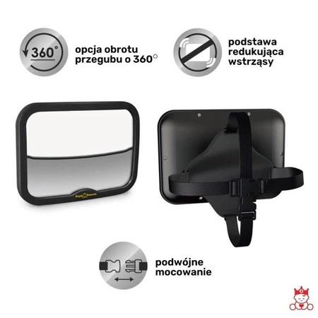 Lusterko do samochodu dla dziecka, czarne, Royal Rascals