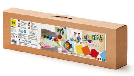 Drewniane klocki 100 szt układanka Pixelino Maxi Erzi 42292