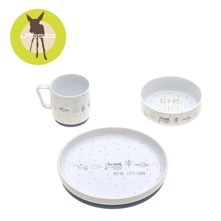 Lassig Komplet naczyń z porcelany Garden Explorer Traktor