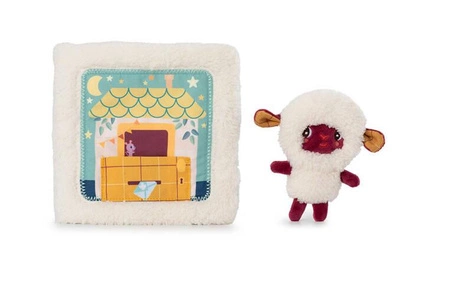 LILLIPUTIENS Książeczka aktywizująca z mini-przytulanką Dobranoc Owieczka Yvon 12 m+