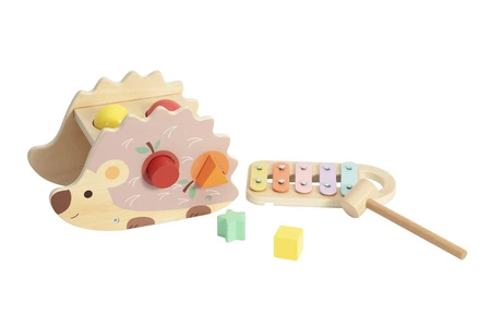 CLASSIC WORLD Przebijanka Cymbałki Sorter 3w1 Jeż 9 el.